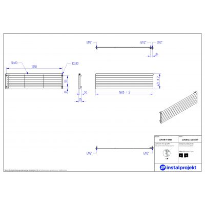 Instal Projekt Cover H New grzejnik pokojowy 160x42,1 cm biały COVHN-160/08VP