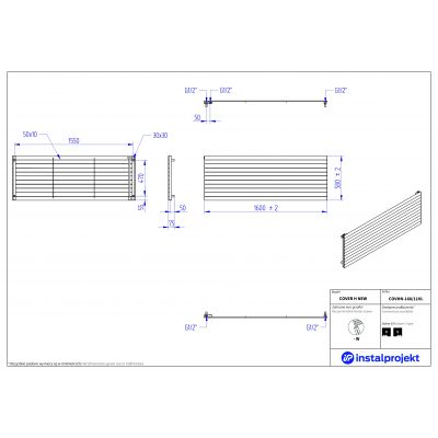 Instal Projekt Cover H New grzejnik pokojowy 160x58 cm biały COVHN-160/11VL