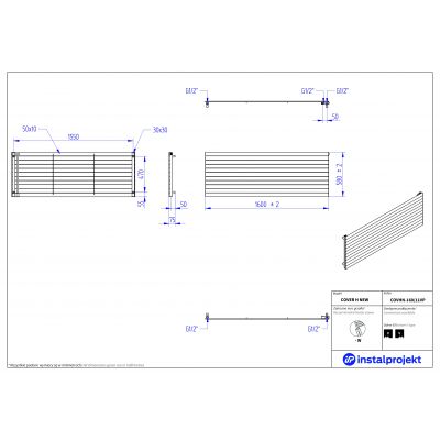 Instal Projekt Cover H New grzejnik pokojowy 160x58 cm biały COVHN-160/11VP