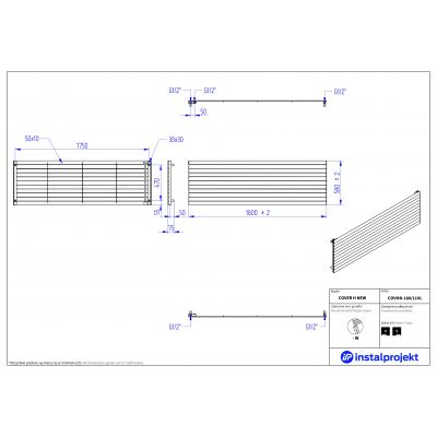 Instal Projekt Cover H New grzejnik pokojowy 180x58 cm biały COVHN-180/11VL