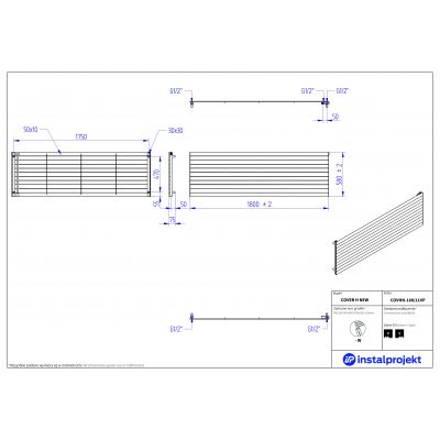 Instal Projekt Cover H New grzejnik pokojowy 180x58 cm biały COVHN-180/11VP