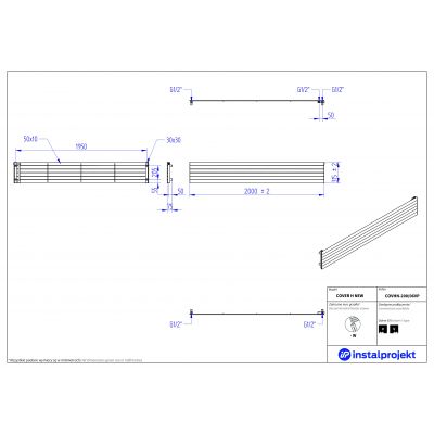 Instal Projekt Cover H New grzejnik pokojowy 200x31,5 cm biały COVHN-200/06VP