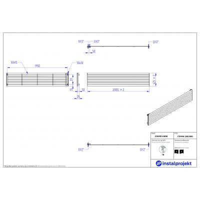 Instal Projekt Cover H New grzejnik pokojowy 200x42,1 cm biały COVHN-200/08VL