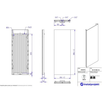 Instal Projekt Inventio grzejnik łazienkowy dekoracyjny 180,6x65,6 cm biały INV-70/180E34FS20