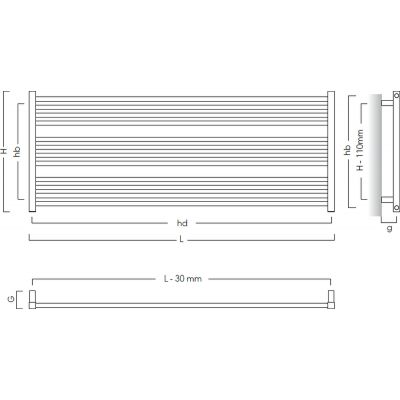 Instal Projekt Stick Level grzejnik łazienkowy dekoracyjny 55,5x80 cm biały STIL-80/60BZN