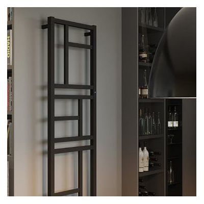 Instal Projekt Mondrian grzejnik łazienkowy 83,2x40 cm czarny mat MON-40/80D50C31