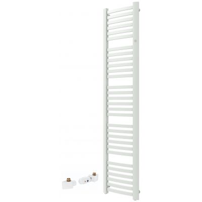 Zestaw Instal Projekt Retto grzejnik łazienkowy drabinkowy 180x41,2 cm z zestawem termostatycznym Z17 prawym biały (RET40180, 606400001)
