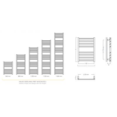 Instal Projekt Lao grzejnik łazienkowy 88,5x60 cm biały LAO-60/90