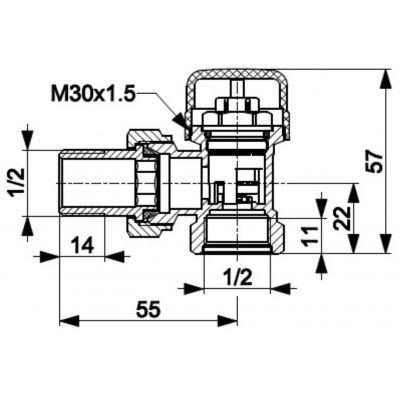 KFA Armatura zawór termostatyczny nikiel 752-140-07