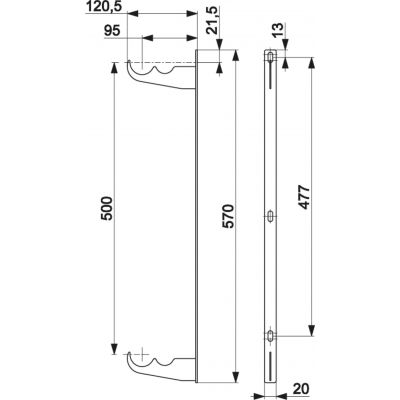 KFA Armatura zestaw zawieszeń do grzejnika aluminiowego biały 864-110-44
