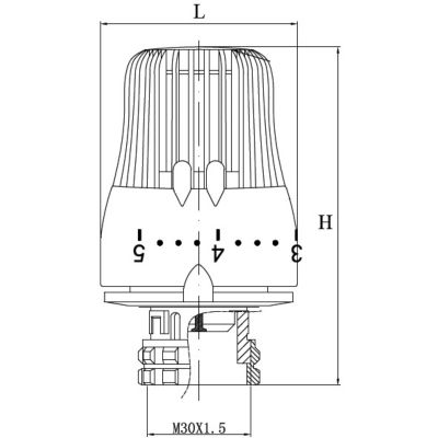 KFA Armatura głowica termostatyczna biała 886-520-98