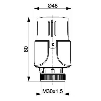 KFA Armatura głowica termostatyczna biały 886-540-44