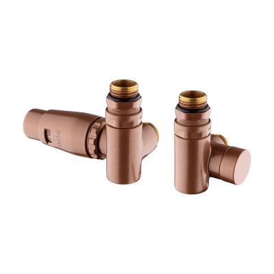 Oltens Varmare Ventil zestaw termostatyczny grzejnikowy z trójnikiem prawy miedź szczotkowana 55914610