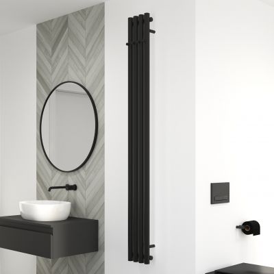 Oltens Stang grzejnik łazienkowy dekoracyjny 180x20,5 cm czarny 55012300