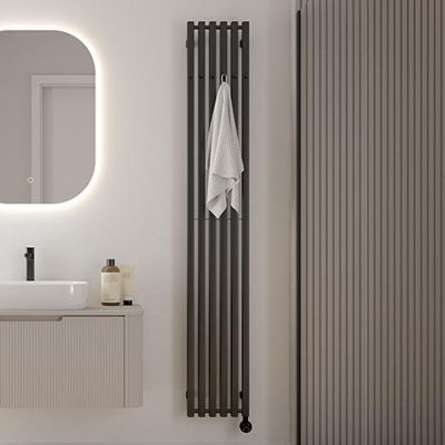 Oltens Stang (s) grzejnik łazienkowy dekoracyjny 180x8 cm grafit 55023400