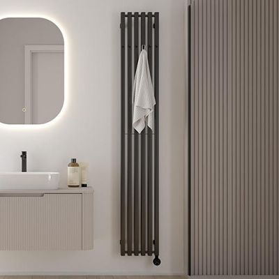 Oltens Stang (s) grzejnik łazienkowy dekoracyjny 180x23 cm grafit 55026400