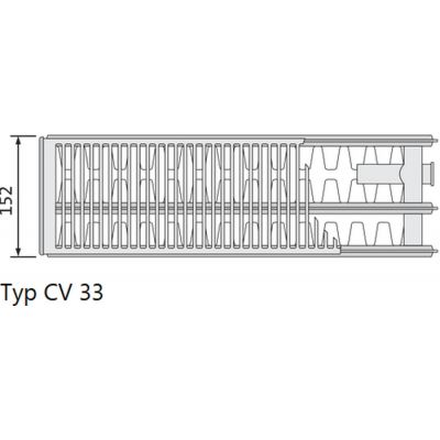 Purmo Ventil Compact grzejnik płytowy 40x260 cm podłączenie dolne biały CV33 400x2600