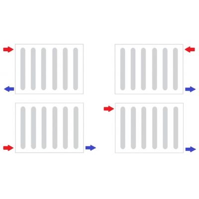 Purmo Hygiene grzejnik pokojowy 60x80 cm podłączenie boczne biały F063006008000300