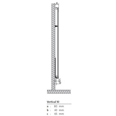 Purmo Vertical grzejnik płytowy 210x60 cm podłączenie dolne biały VR10 2100x600