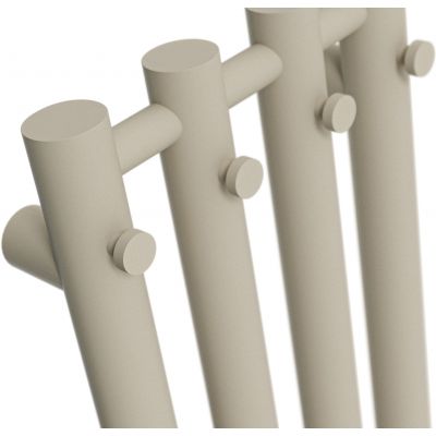 Radox Kolona W Round grzejnik łazienkowy dekoracyjny 120x26 cm podłączenie dolne piaskowy jasny RX-KLO.YW370F.1200.4