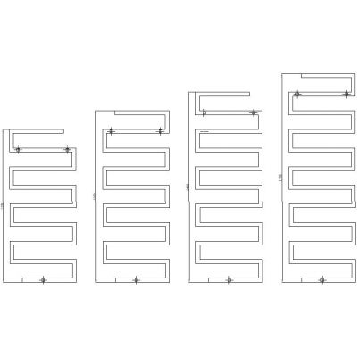 Radox Serpentine grzejnik pokojowy 115x50 cm podłączenie boczne biały RX-SR.9016.1150.500
