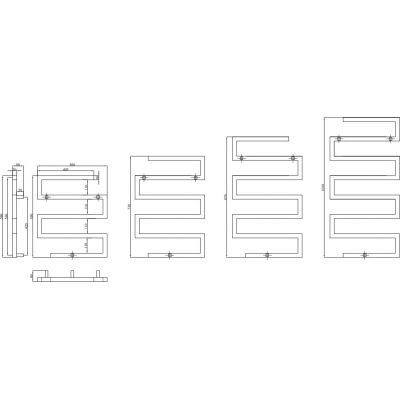 Radox Serpentine grzejnik pokojowy 59x50 cm podłączenie boczne biały RX-SR.9016.590.500