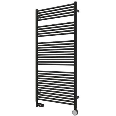 Radox Sunny Flat grzejnik łazienkowy drabinkowy 120x50 cm podłączenie dolne czarny RX-SU.002T.1200.500