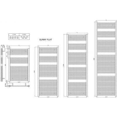 Radox Sunny Flat grzejnik łazienkowy drabinkowy 100x50 cm podłączenie dolne piaskowy jasny RX-SU.YW370.1000.500