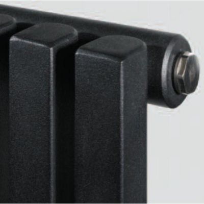 Radox Vertica Uno grzejnik pokojowy 190x44,5 cm podłączenie dolne czarny RX-VRD.002T.1900.445