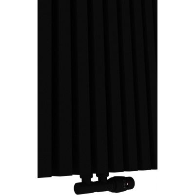 Radox Vertica Duo grzejnik pokojowy 190x35,6 cm podłączenie dolne czarny RX-VRDBI.002T.190.35