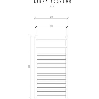 Imers Libra grzejnik łazienkowy 80x43 cm chrom 0610