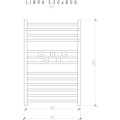 Imers Libra grzejnik łazienkowy 80x53 cm chrom 0630