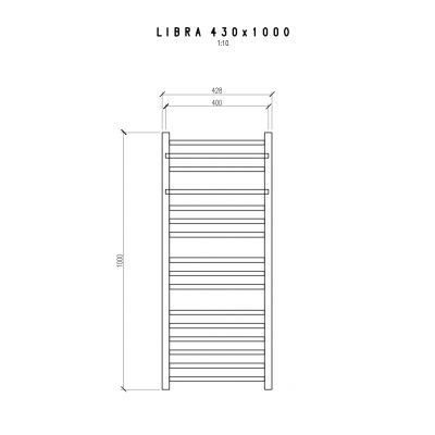 Imers Libra grzejnik łazienkowy 100x43 cm chrom 0620