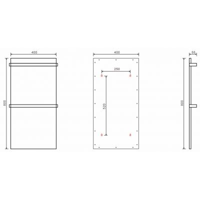 Sapho Elmis grzejnik łazienkowy 40x80 cm elektryczny biały mat EB420