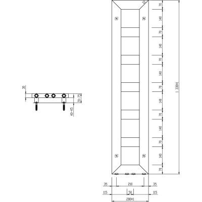 Sapho Block grzejnik łazienkowy 28x133 cm biały mat IR183