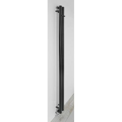 Sapho Pilon grzejnik łazienkowy dekoracyjny 180x12,2 cm czarny mat IZ124T
