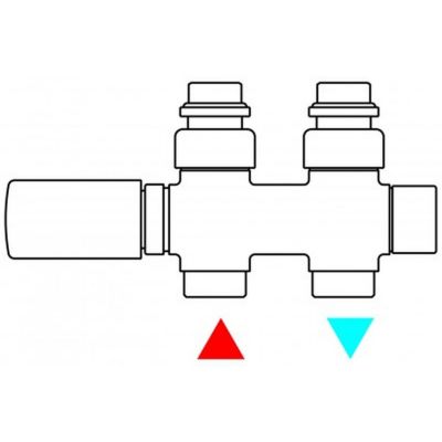 Terma zawór zespolony termostatyczny prosty prawy biały TGZTBI018