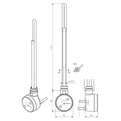 Terma Moa WIFI grzałka elektryczna 400 W biała WEMOW04T916W