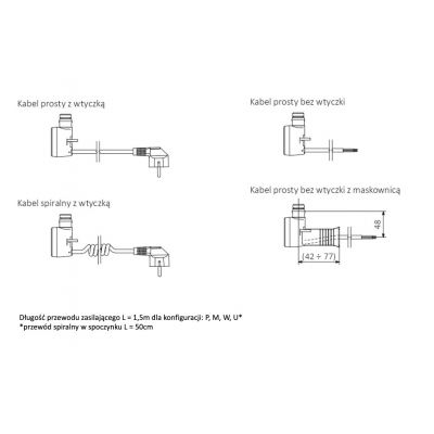 Terma Moa WIFI grzałka elektryczna 400 W biała WEMOW04T916W