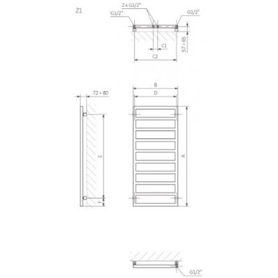 Terma Grid grzejnik łazienkowy dekoracyjny 159x50 cm biały WGGRD159050K916Z8