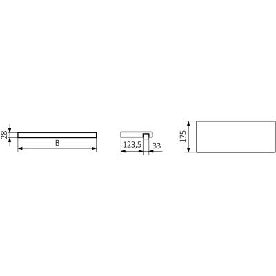 Terma Simple półka 44 cm do grzejnika buk WRPSIM050KBUK