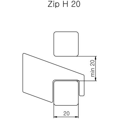 Terma Zip H wieszak na ręcznik 2 cm chrom WRWZIP010KCRO