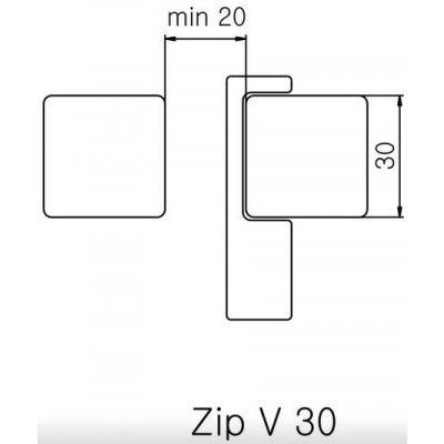 Terma Zip V wieszak punktowy 30 mm chrom WRWZIP012KCRO