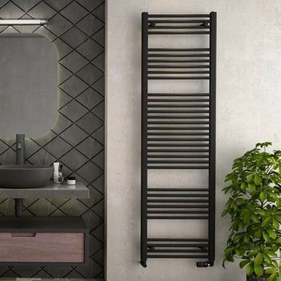 Zehnder Aura grzejnik łazienkowy drabinkowy 185,6x50 cm czarny PBN-180-050-9205