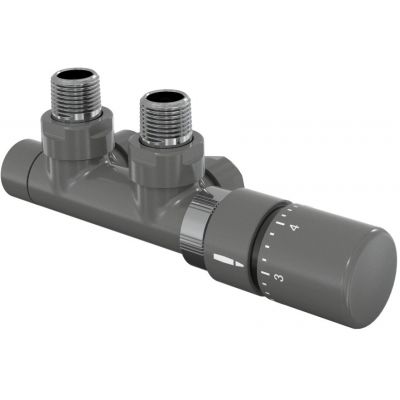 Zehnder zestaw zaworowy z głowicą prawy antracyt 839419/0346