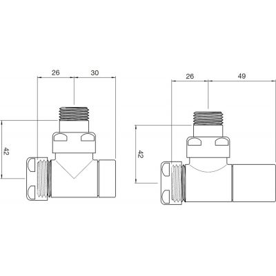 Zehnder zawór grzejnikowy brąz 839550