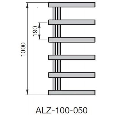 Zehnder Alban grzejnik łazienkowy drabinkowy 100x50 cm brąz ALZ-100-50-N213