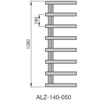 Zehnder Alban grzejnik łazienkowy dekoracyjny 138x50 cm brąz ALZ-140-50-N213