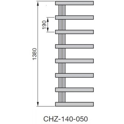 Zehnder Chime grzejnik łazienkowy drabinkowy 138x50 cm brąz CHZ-140-050-N213