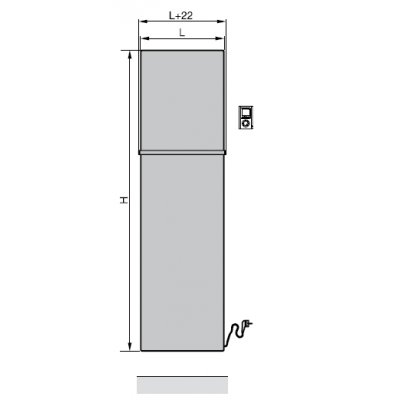 Zehnder Fina Bar grzejnik elektryczny 50x150 cm titane metallic FIPE-150-050/P